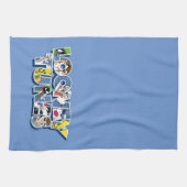 LOONEY TUNES™-tekens in letters Theedoek (Horizontaal)