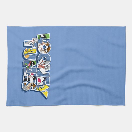 LOONEY TUNES™-tekens in letters Theedoek (Horizontaal)