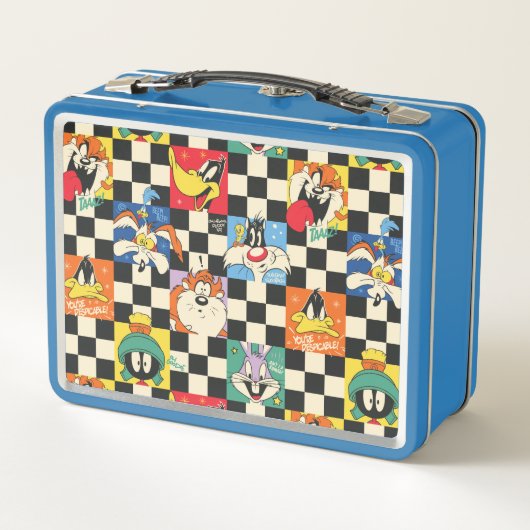 LOONEY TUNES™-tekens op zwart-witchecker (Achterkant)
