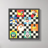 LOONEY TUNES™-tekens op zwart-witchecker Canvas Afdruk (Voorkant)