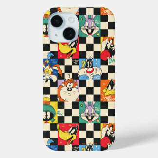 LOONEY TUNES™-tekens op zwart-witchecker iPhone 15 Case