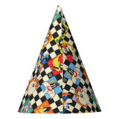 LOONEY TUNES™-tekens op zwart-witchecker Feesthoedjes (Achterkant)