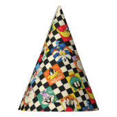 LOONEY TUNES™-tekens op zwart-witchecker Feesthoedjes (Links)