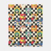LOONEY TUNES™-tekens op zwart-witchecker Fleece Deken (Voorkant)