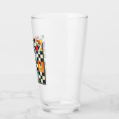 LOONEY TUNES™-tekens op zwart-witchecker Glas (Links)