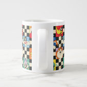 LOONEY TUNES™-tekens op zwart-witchecker Grote Koffiekop (Achterkant)