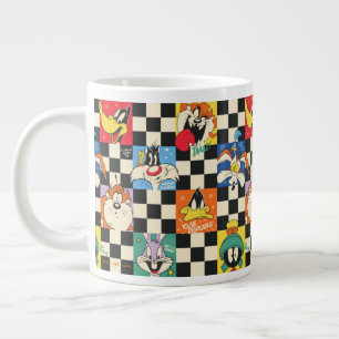 LOONEY TUNES™-tekens op zwart-witchecker Grote Koffiekop