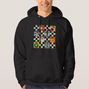 LOONEY TUNES™-tekens op zwart-witchecker Hoodie