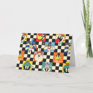 LOONEY TUNES™-tekens op zwart-witchecker Kaart