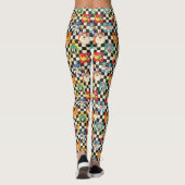 LOONEY TUNES™-tekens op zwart-witchecker Leggings (Achterkant)