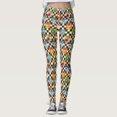 LOONEY TUNES™-tekens op zwart-witchecker Leggings (Voorkant)