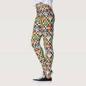 LOONEY TUNES™-tekens op zwart-witchecker Leggings (Links)
