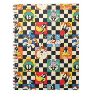 LOONEY TUNES™-tekens op zwart-witchecker Notitieboek