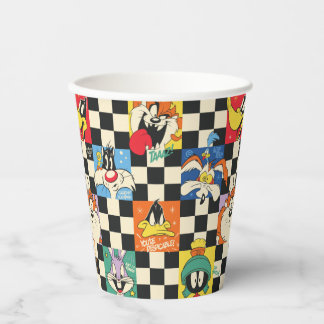 LOONEY TUNES™-tekens op zwart-witchecker Papieren Bekers