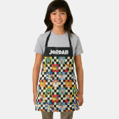 LOONEY TUNES™-tekens op zwart-witchecker Schort (Insitu)