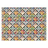 LOONEY TUNES™-tekens op zwart-witchecker Tafelkleed (Voorkant (Horizontaal))