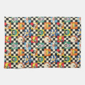 LOONEY TUNES™-tekens op zwart-witchecker Theedoek (Horizontaal)