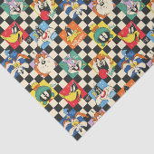 LOONEY TUNES™-tekens op zwart-witchecker Tissuepapier (Detail)