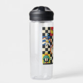 LOONEY TUNES™-tekens op zwart-witchecker Waterfles (Voorkant)