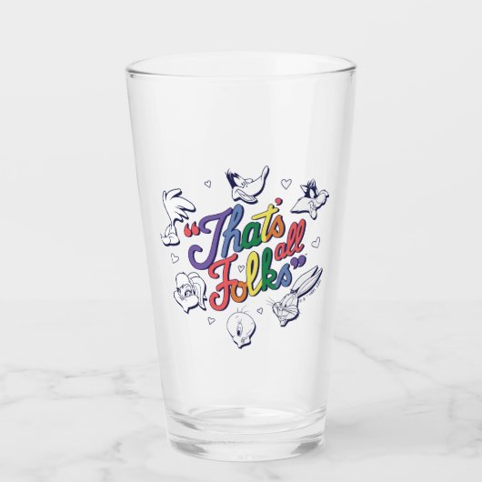 LOONEY TUNES™ - That's All Folks! Pride Badge Glas (Voorkant)