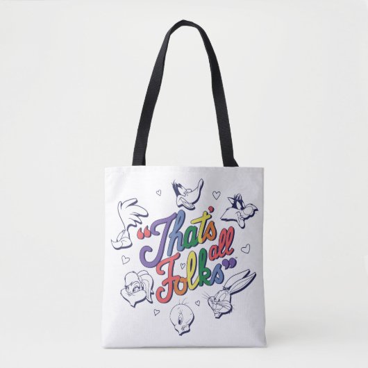 LOONEY TUNES™ - That's All Folks! Pride Badge Tote Bag (Voorkant)