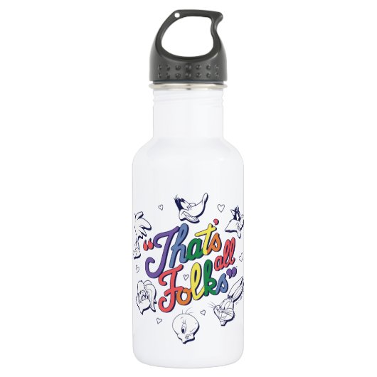 LOONEY TUNES™ - That's All Folks! Pride Badge Waterfles (Voorkant)