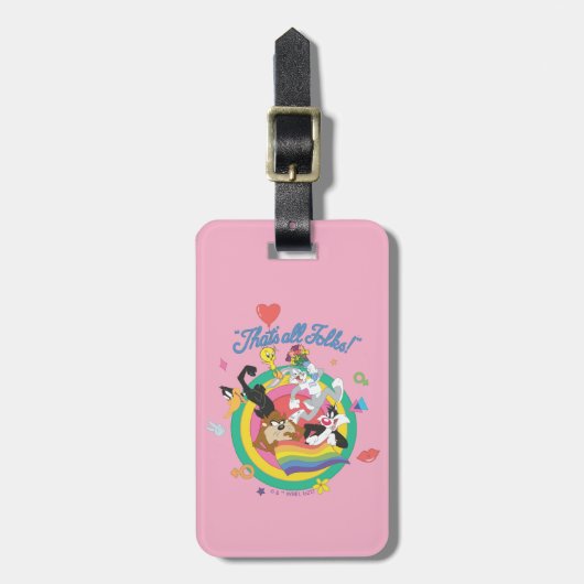 LOONEY TUNES™ - That's All Folks! Pride Bullseye Bagagelabel (Voorkant verticaal)