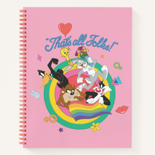 LOONEY TUNES™ - That's All Folks! Pride Bullseye Notitieboek (Voorkant)