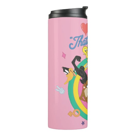 LOONEY TUNES™ - That's All Folks! Pride Bullseye Thermosbeker (Gedraaid links)