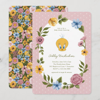 LOONEY TUNES™ | TWEETY™ Bloemen Baby Shower Kaart