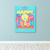 LOONEY TUNES™ | TWEETY™ Prettig feest Canvas Afdruk (Insitu (Houten vloer))