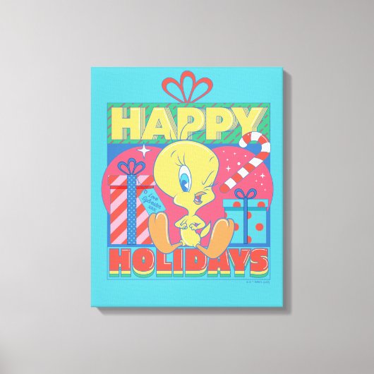 LOONEY TUNES™ | TWEETY™ Prettig feest Canvas Afdruk (Voorkant)