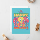 LOONEY TUNES™ | TWEETY™ Prettig feest Notitiekaartje (Voorkant / Achterkant in situ)