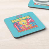 LOONEY TUNES™ | TWEETY™ Prettige feestdagen Bier Onderzetter (Linkerzijde)