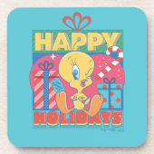 LOONEY TUNES™ | TWEETY™ Prettige feestdagen Bier Onderzetter (Voorkant)