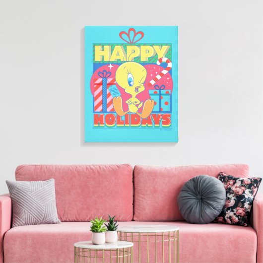 LOONEY TUNES™ | TWEETY™ Prettige feestdagen Canvas Afdruk (Insitu (Woonkamer))