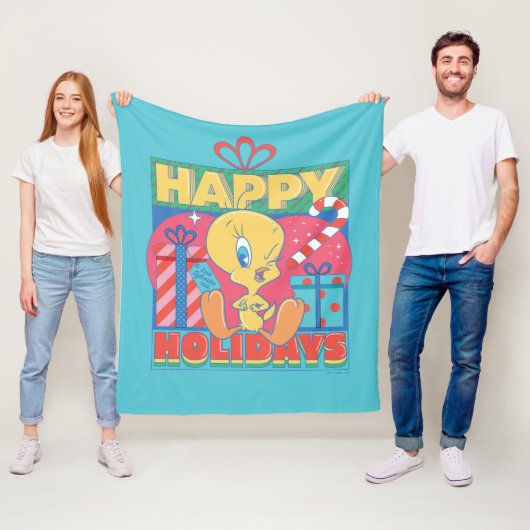 LOONEY TUNES™ | TWEETY™ Prettige feestdagen Fleece Deken (In situ)