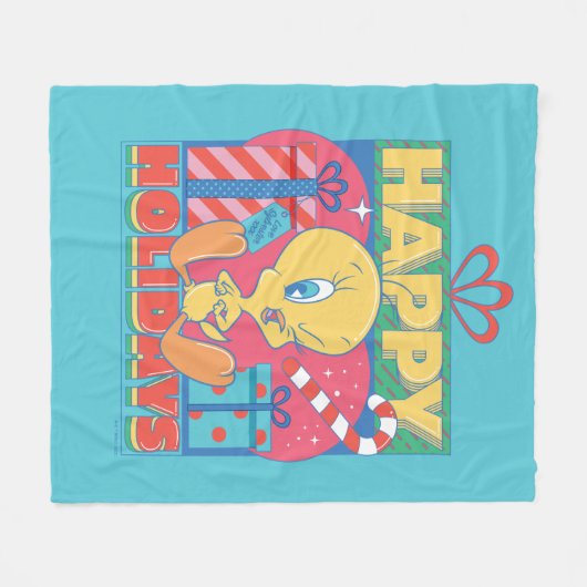 LOONEY TUNES™ | TWEETY™ Prettige feestdagen Fleece Deken (Voorkant (Horizontaal))