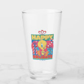 LOONEY TUNES™ | TWEETY™ Prettige feestdagen Glas (Voorkant)