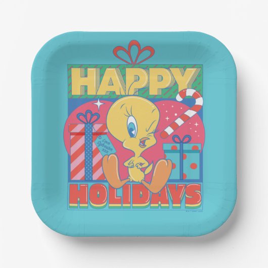 LOONEY TUNES™ | TWEETY™ Prettige feestdagen Papieren Bordje (Voorkant)