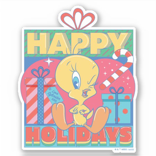 LOONEY TUNES™ | TWEETY™ Prettige feestdagen Sticker (Voorkant)