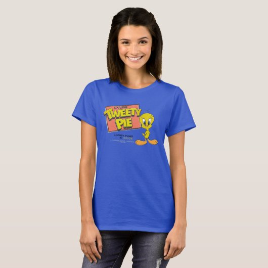 LOONEY TUNES™ TWEETY™ Retro Lobby-kaart T-shirt (Voorkant volledig)