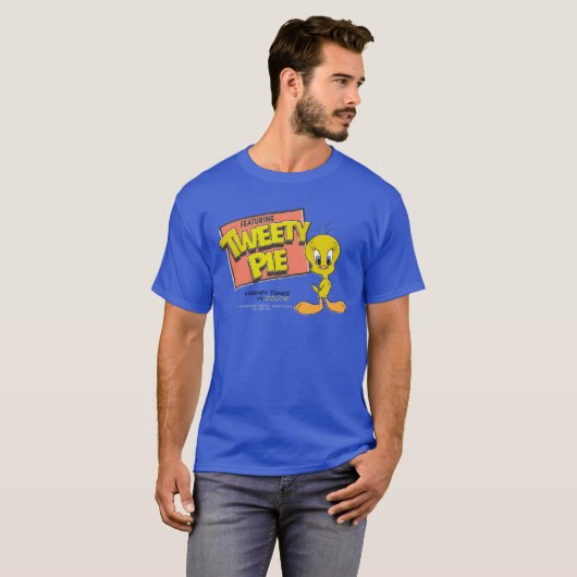 LOONEY TUNES™ TWEETY™ Retro Lobby-kaart T-shirt (Voorkant volledig)