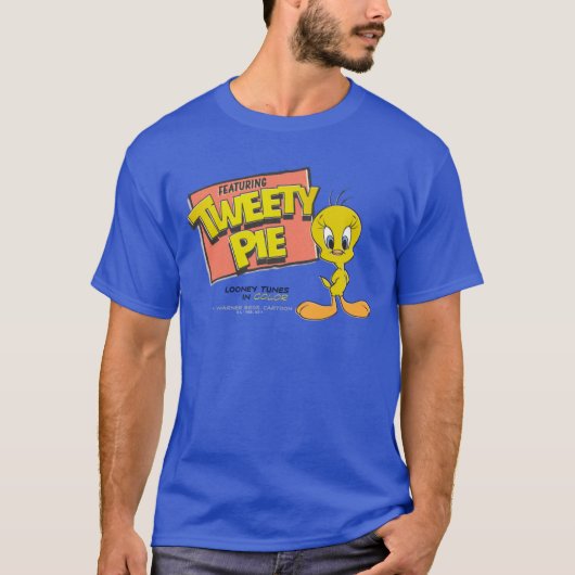 LOONEY TUNES™ TWEETY™ Retro Lobby-kaart T-shirt (Voorkant)