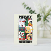 LOONEY TUNES™ Vakantie Kerst Kermis Feestdagenkaart (Staand voorkant)