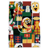 LOONEY TUNES™Vakantieblokpatroon Medium Cadeauzakje (Achterkant)