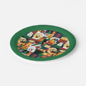 LOONEY TUNES™Vakantieblokpatroon Papieren Bordje (Gekanteld)