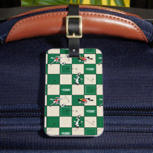LOONEY TUNES™ Voetbal Rasterpatroon Bagagelabel