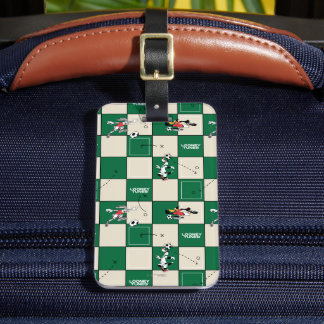 LOONEY TUNES™ Voetbal Rasterpatroon Bagagelabel
