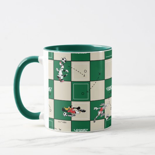 LOONEY TUNES™ Voetbal Rasterpatroon Mok (Links)